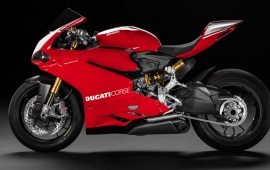 Red Ducati 1198 Panigale R 2016