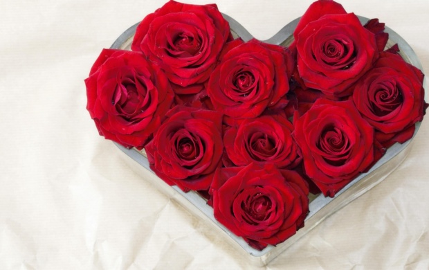 Red Roses Buds Heart (click to view)