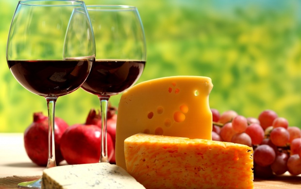 Red Wine Glasses And Cheese (click to view)