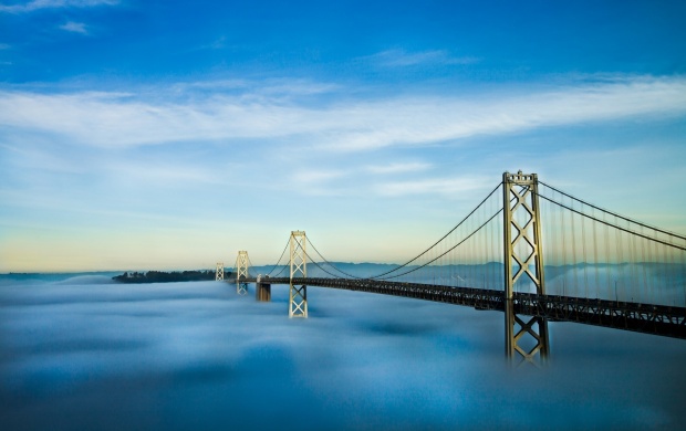 San Francisco Bay Bridge in the Clouds (click to view)