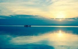 Sea Sunset Boat