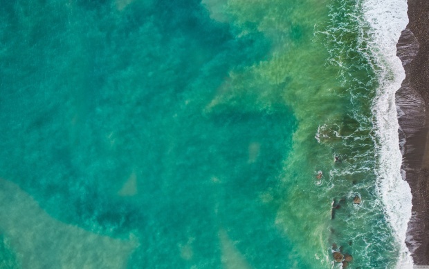 Sea Waves Seen from Above