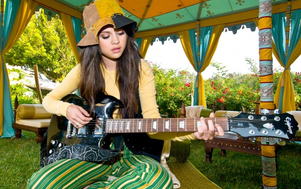 Selena Gomez With Guitar