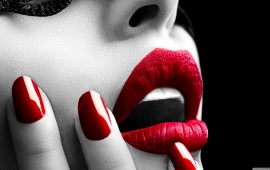 Sexy Red Lips and Red Nails