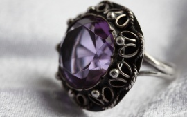 Silver Ring With Amethyst