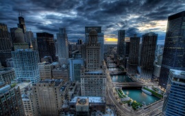 Skyview Of Chicago City