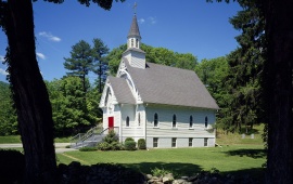 Small Church Around Greenary