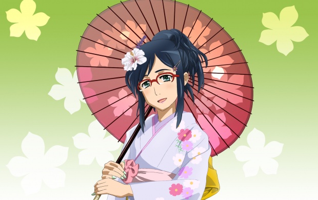 Smile Girl In Kimono