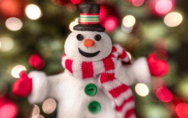 Snowman With Scarf