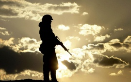 Soldier In Sunset