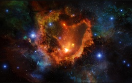 Space And Beautiful Nebula