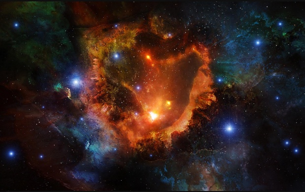 Space And Beautiful Nebula
