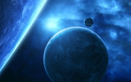 Space Planets Moon Nebula