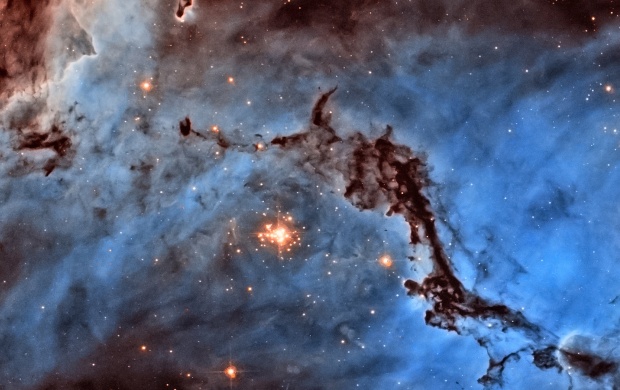 Spark In A Nearby Spiral Galaxy (click to view)
