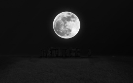 Stonehenge Moon Night Darkness