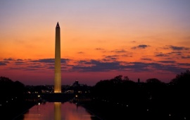 Sunrise Warm Washington Monument