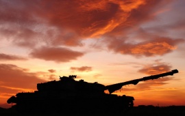 Sunset Army Tank