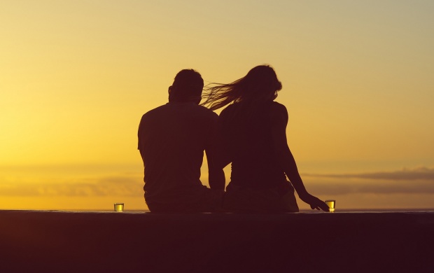Sunset Couple Glass (click to view)