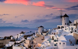 Sunset In Oia Greece
