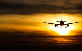 Sunset Passenger Plane