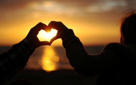 Sunset Romance Heart