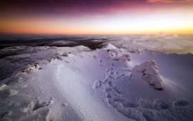 Sunset Snow Mountains