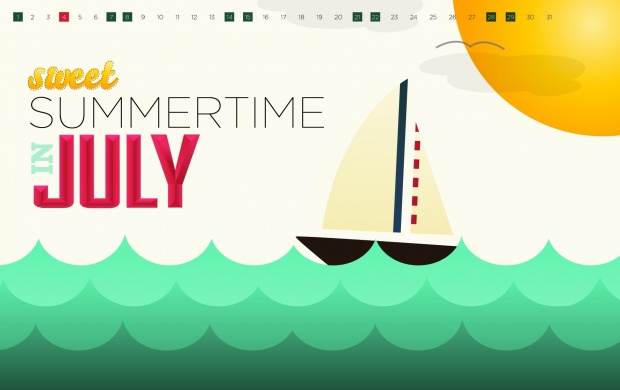 Sweer Summertime July Calendars