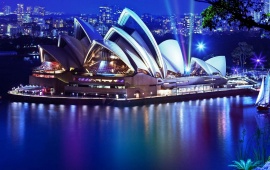Sydney Opera House At Night, Australia