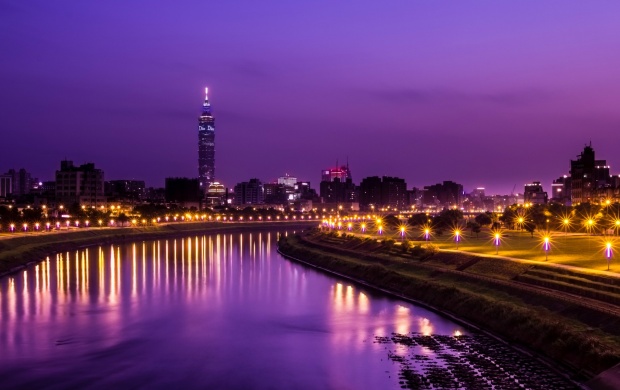 Taiwan City At Night (click to view)