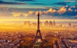 The City Of Paris Eiffel Tower Sky