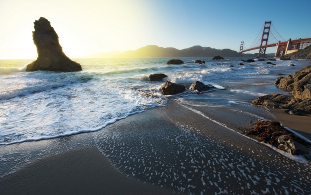 The Golden Gate Bridge From Marshall Beach (click to view)