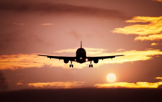 The Plane Taking Off Evening (click to view)