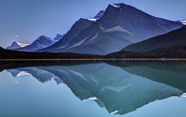 The Sky Mountains Lake Reflection