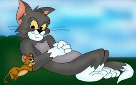 Tom And Jerry Laying