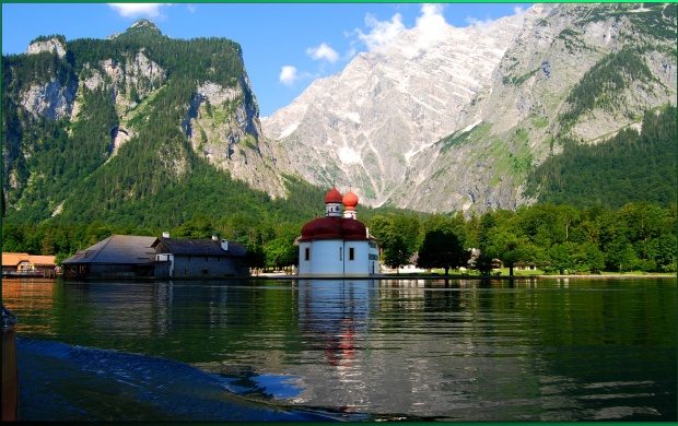 Tower On River Around Mountain (click to view)
