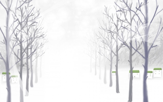 Tree Row and Snow (click to view)