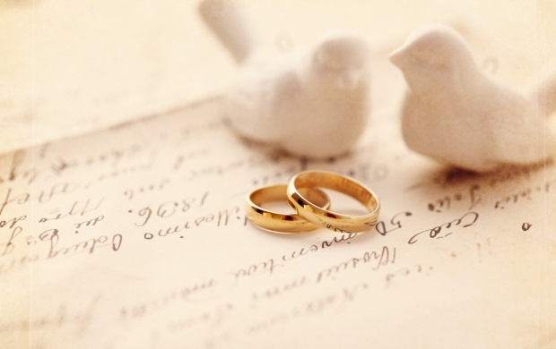 True Love Paper Birds With Rings (click to view)