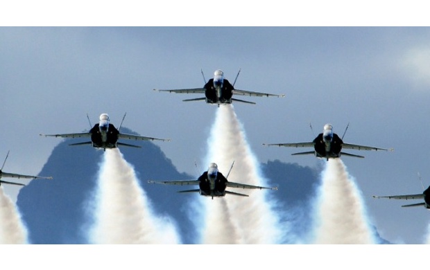 US Navy Blue Angels On Delta Formation (click to view)