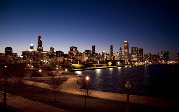 USA Night Chicago City (click to view)