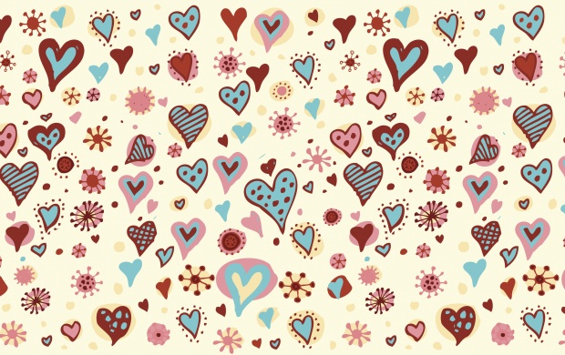 Valentines Day Hearts Textures