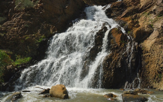 Water flowing from the mountain