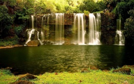 Waterfalls Green Water