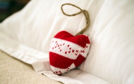 White And Red Heart Toy