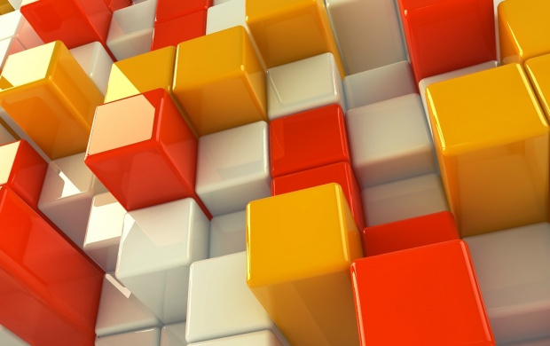 White Orange And Yellow Cubes (click to view)
