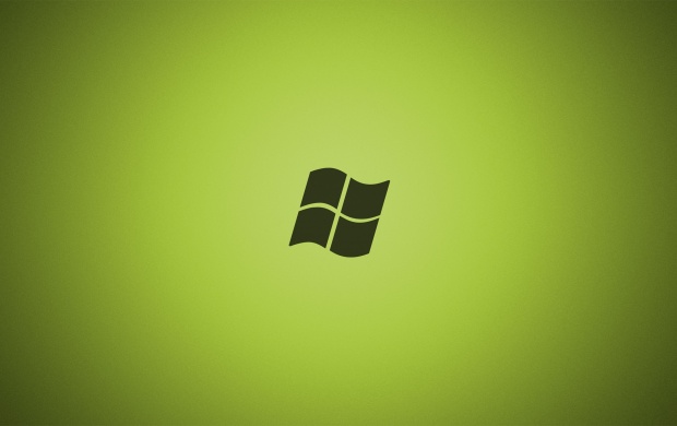 Windows Logo On Green Background