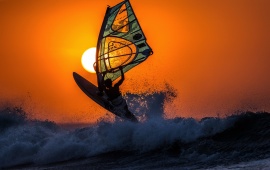 Windsurfing Sunset