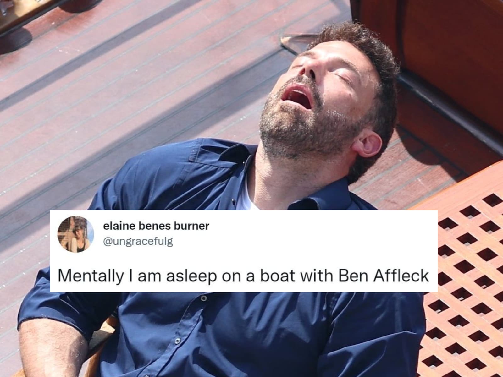 ben Affleck Fell Asleep On Boat During Honeymoon With Jlo And Became An Instant Meme