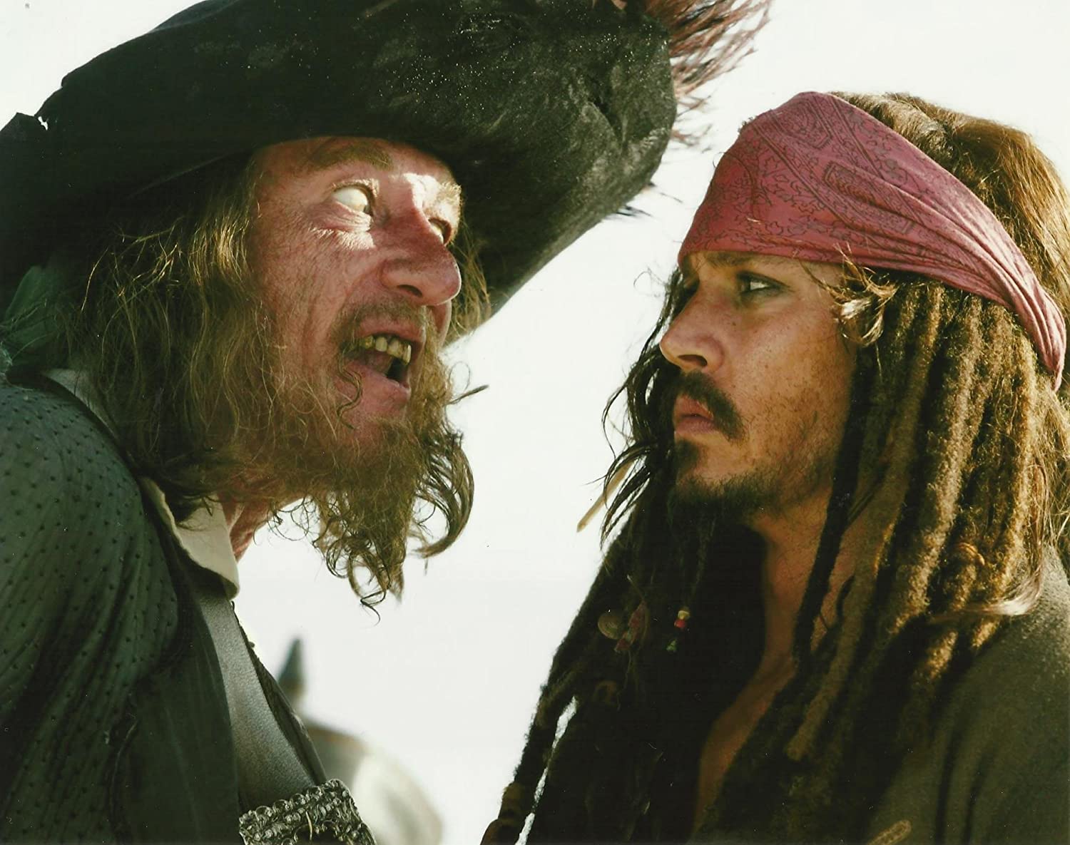 johnny Depp Geoffrey Rush Pirates Of The Caribbean 8x10 Movie Photo Nose To Nose At Amazons Entertainment Collectibles Store