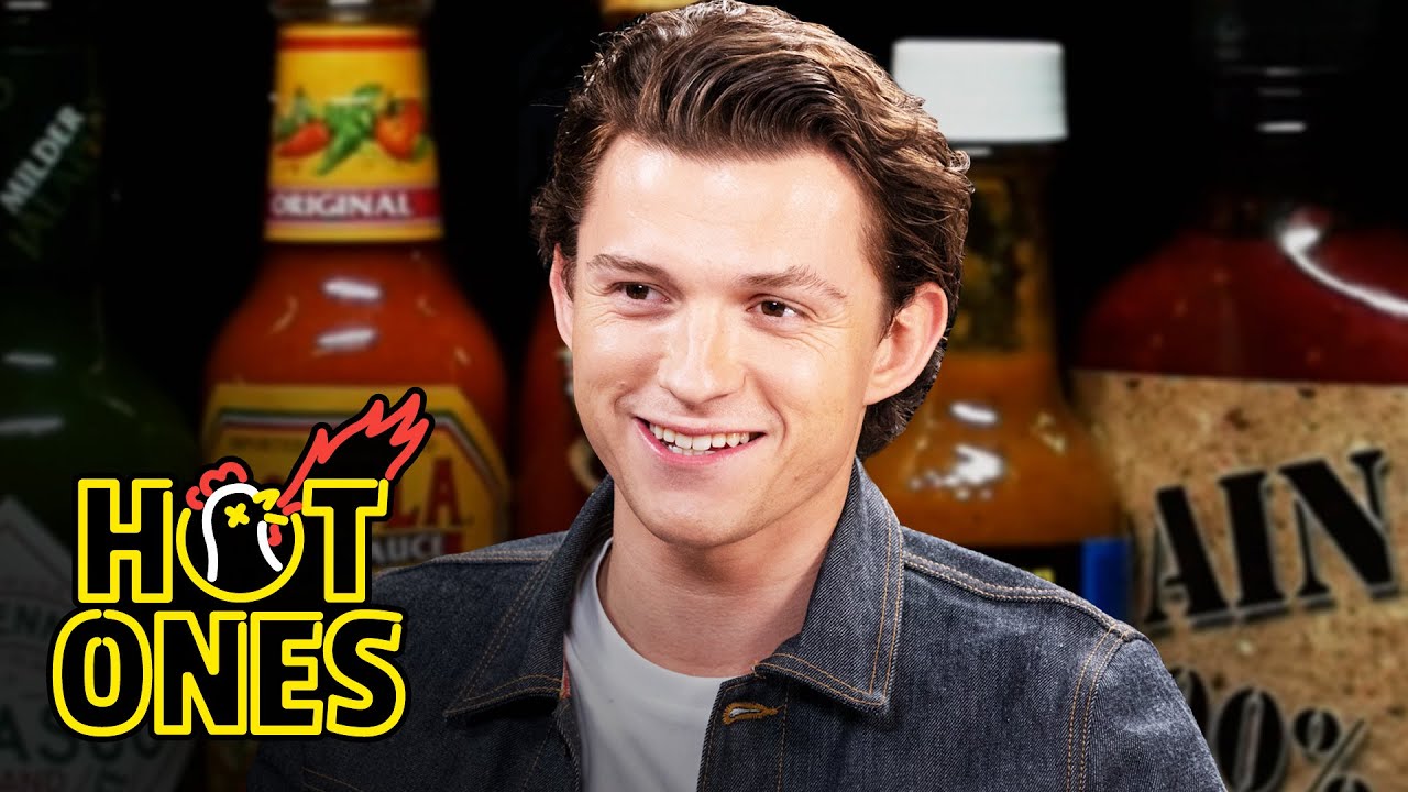 tom Holland Calls For A Doctor While Eating Spicy Wings Hot Ones Youtube