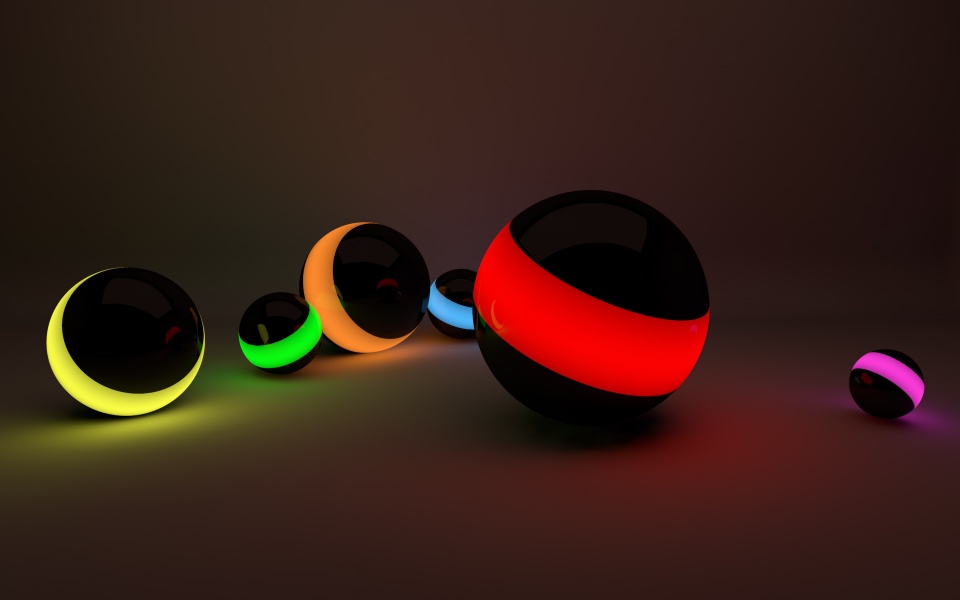 3D Colored Balls